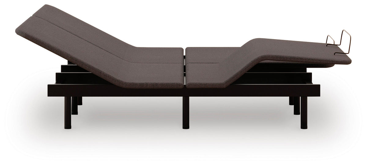 Comfort Classic Adj Base Split California King Adjustable Base in Black, alternate side view