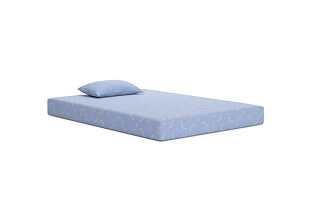iKidz Ocean Twin Mattress and Pillow angled view