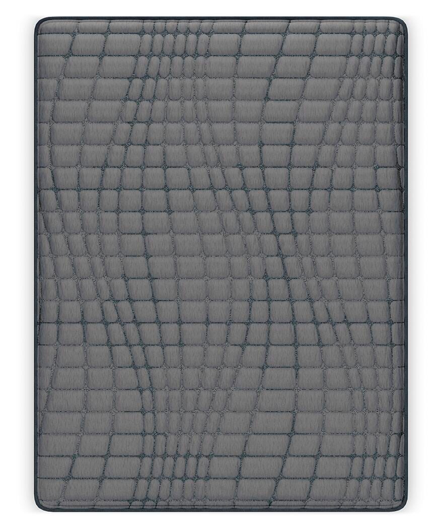 Gray 1200 Hybrid King Mattress in Gray, top view
