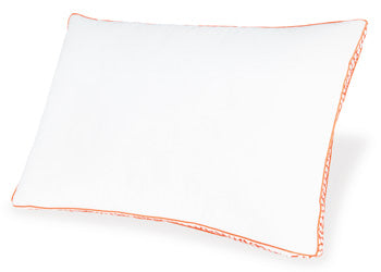Zephyr 2.0 3-in-1 Pillow (6/Case) in White/Orange, angle view