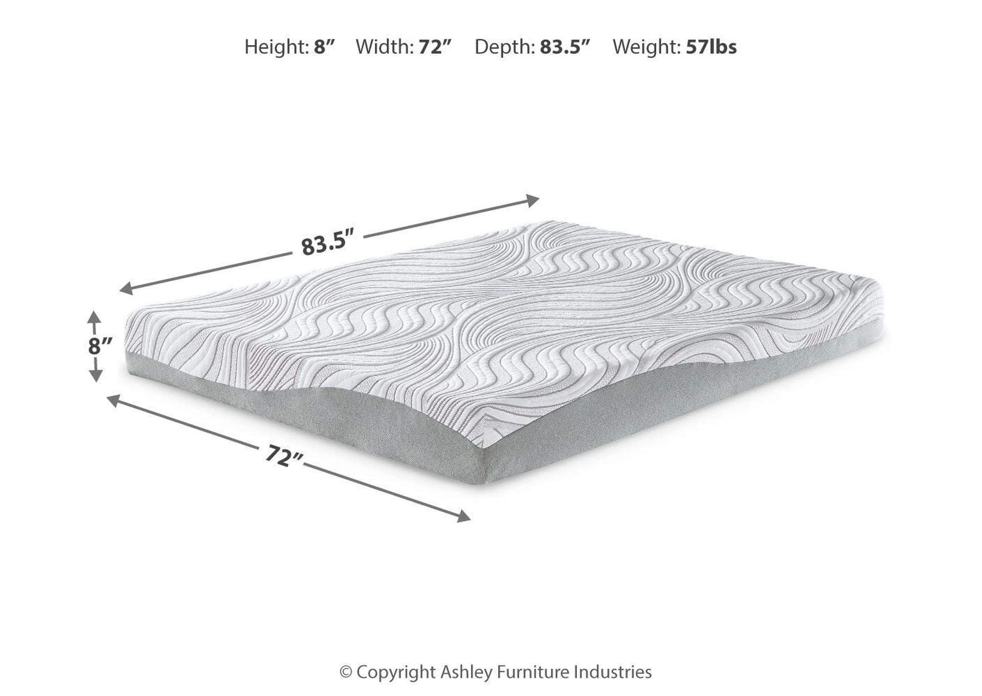 8 Inch Memory Foam California King Mattress dimensions