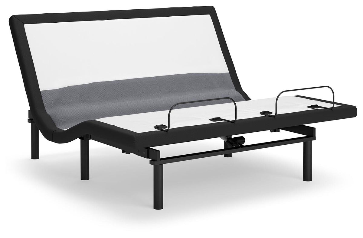 Best Base with Lumbar and Audio King Adjustable Base in Charcoal Gray, angle view