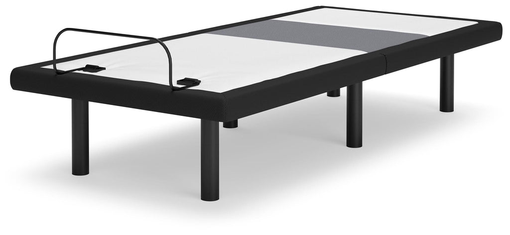 Best Base with Lumbar and Audio Twin XL Adjustable Base in Charcoal Gray, angle view
