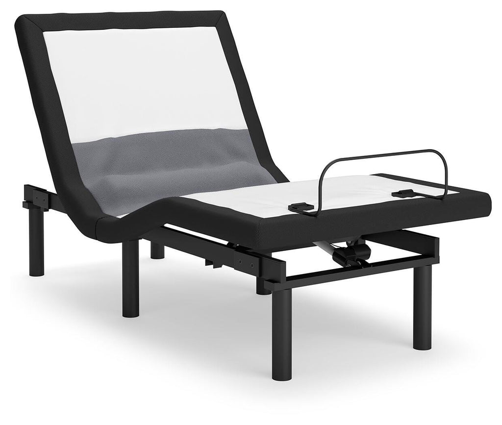 Best Base with Lumbar and Audio Twin XL Adjustable Base in Charcoal Gray, angle view