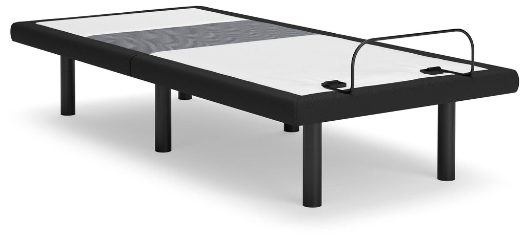 Best Base with Lumbar and Audio Twin XL Adjustable Base in Charcoal Gray, angle view