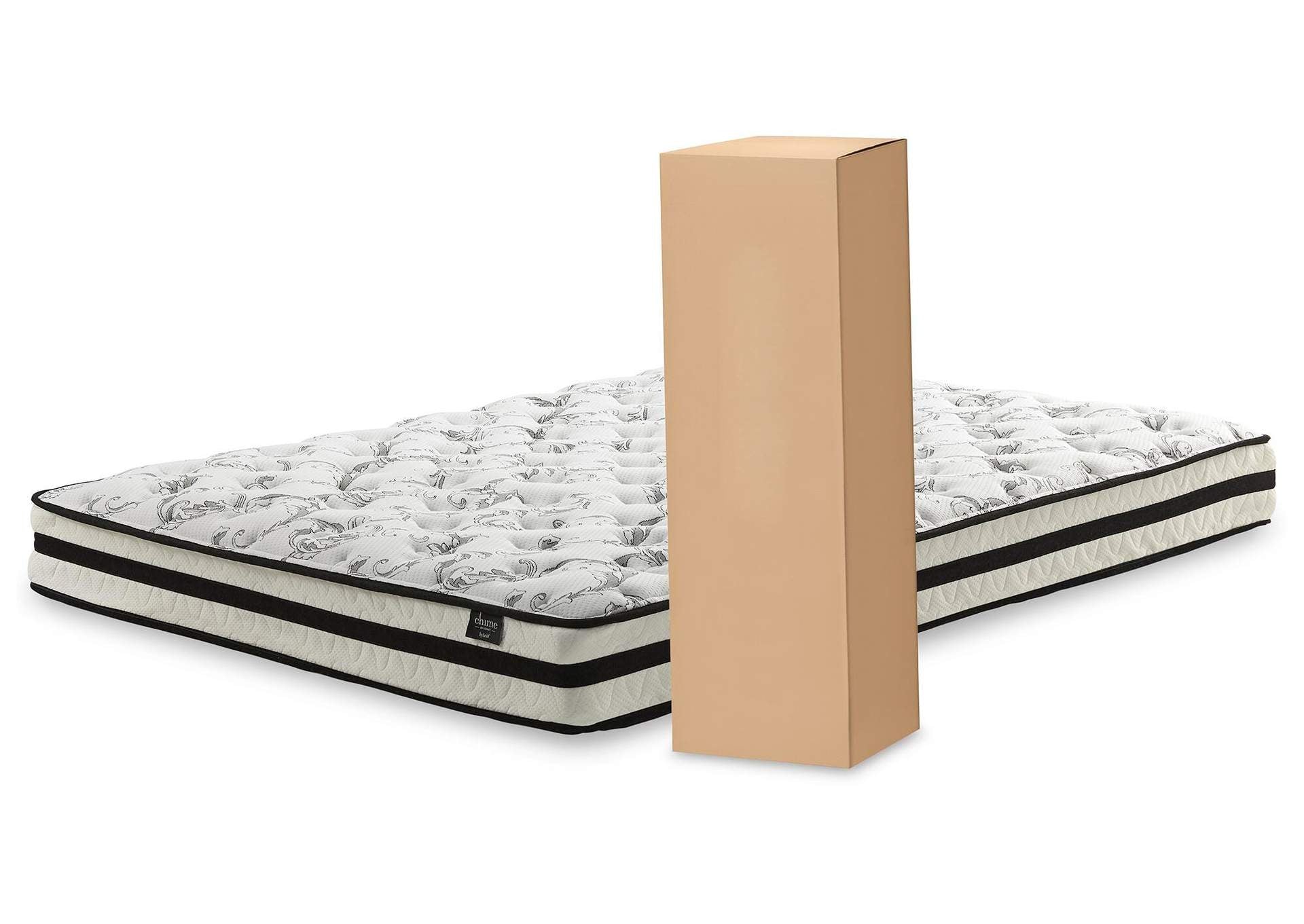 Shawburn Queen Platform Bed with Chime 8 Inch Firm Innerspring Mattress