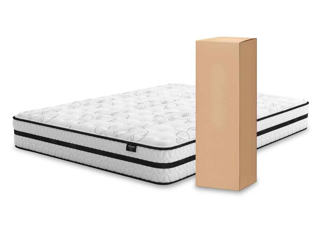 Willowton Queen Panel Bed with Chime 10" Hybrid Mattress