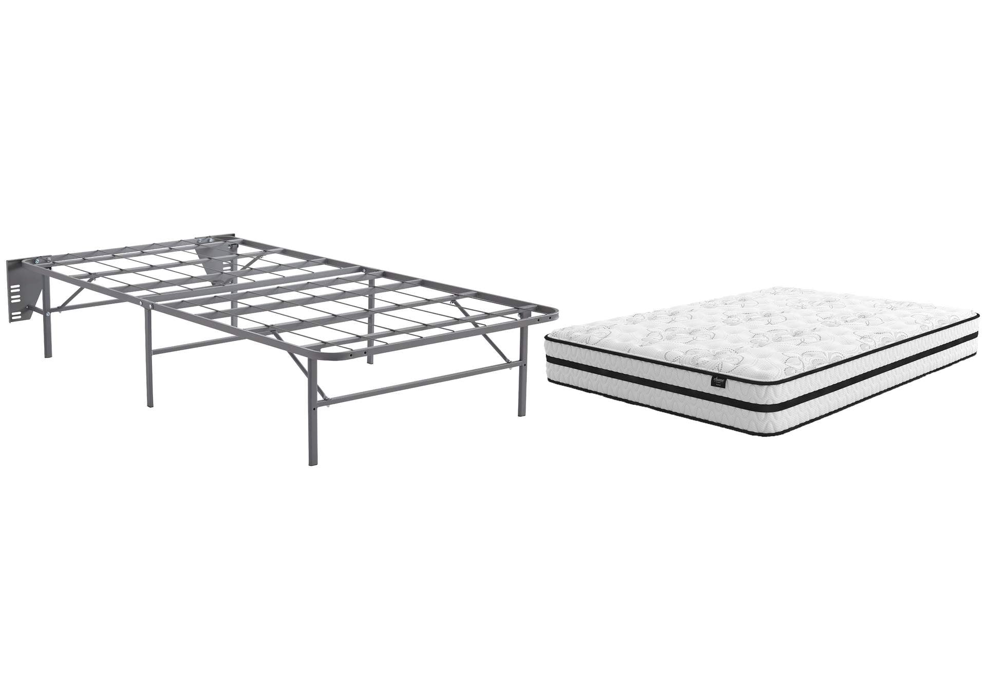 Chime 10 Inch Hybrid Twin Mattress with Foundation