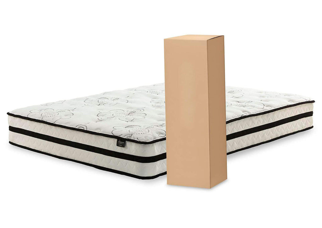Calverson Full Platform Bed with Chime 10 Inch Medium Hybrid Mattress