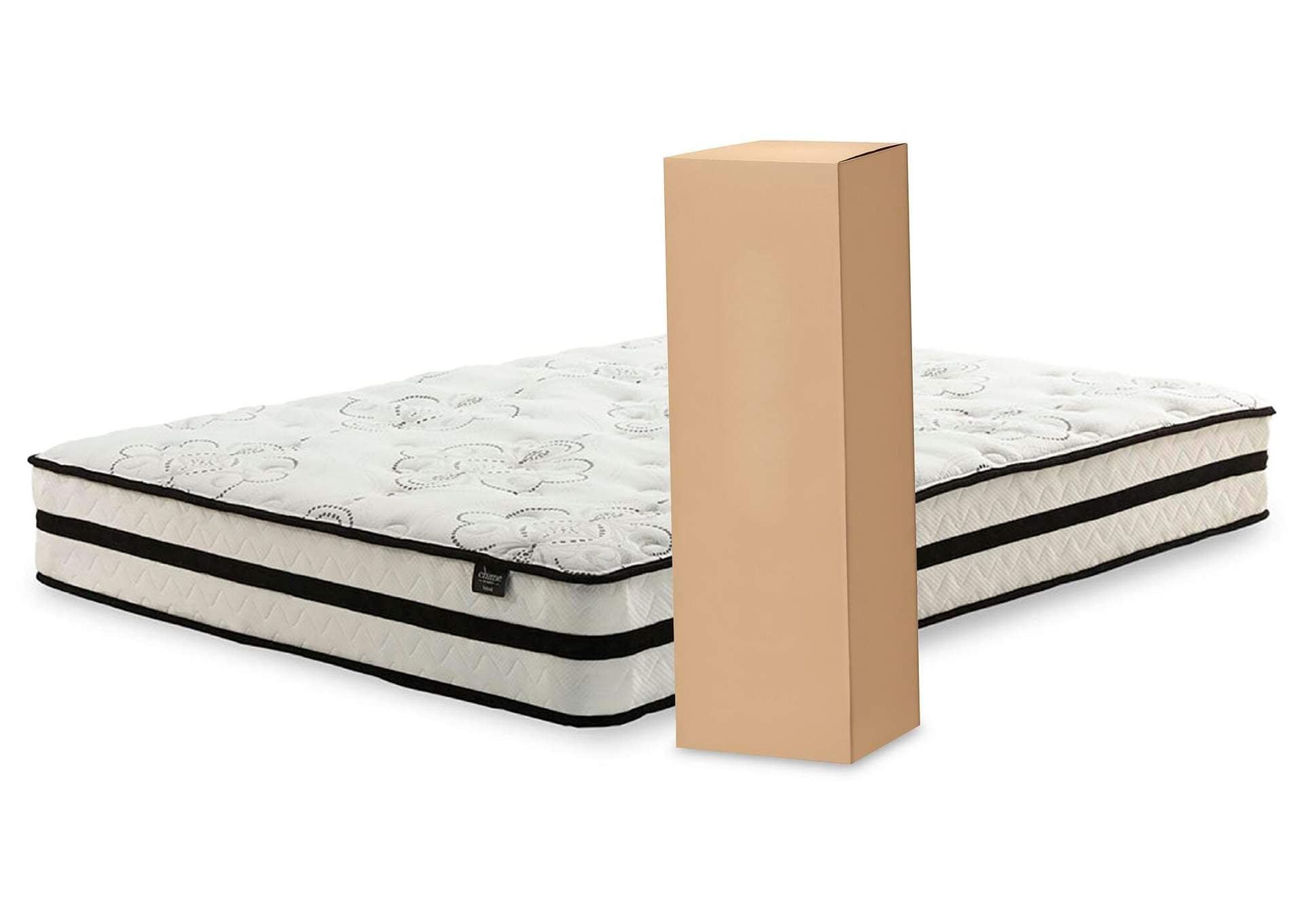 Calverson Full Platform Bed with Chime 10 Inch Medium Hybrid Mattress