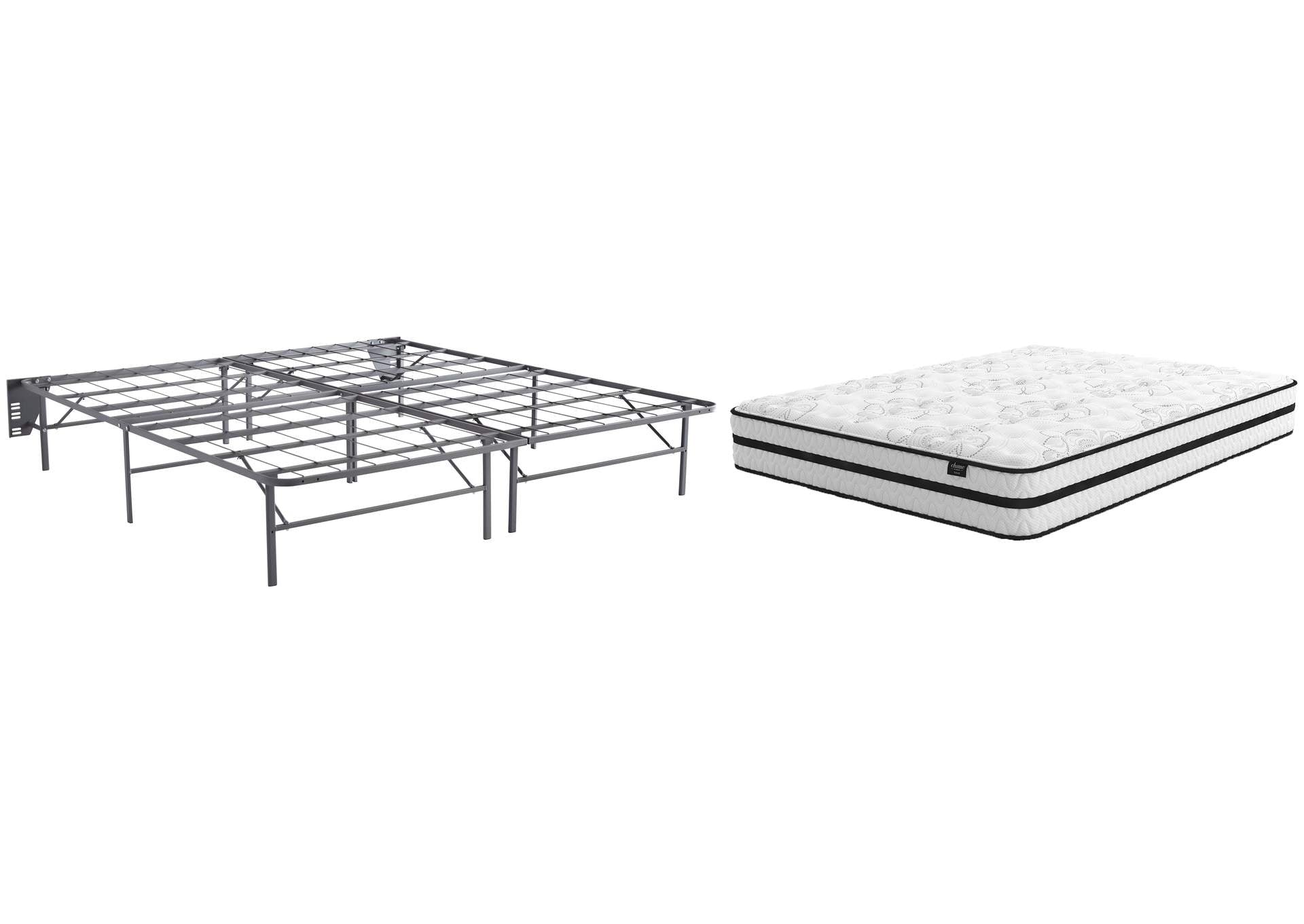 Chime 10 Inch Hybrid King Mattress with Foundation