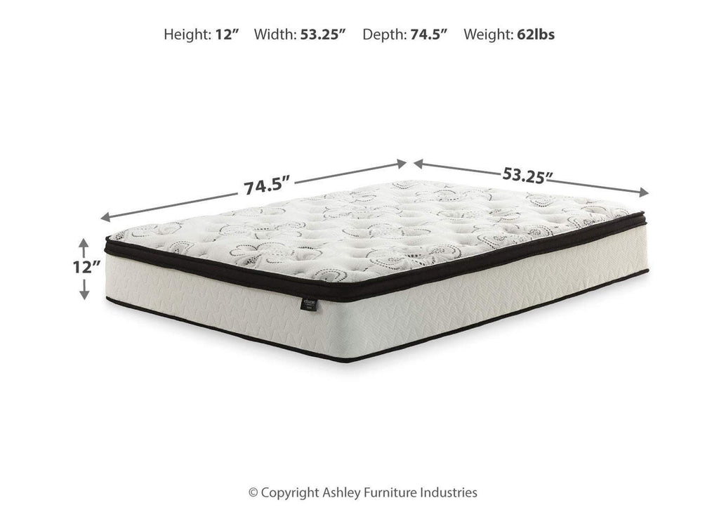 Socalle Full Platform Bed with Chime 12 Inch Plush Hybrid Twin Mattress dimensions
