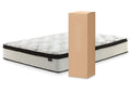 Calverson Full Platform Bed with Chime 12 Inch Plush Hybrid Twin Mattress