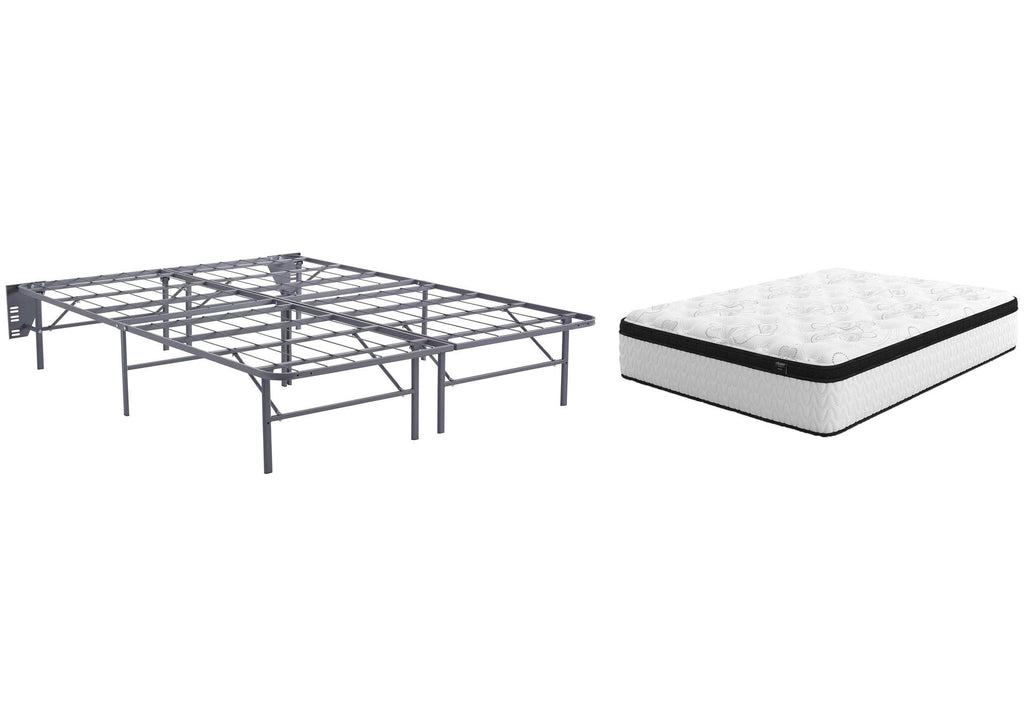 Chime 12 Inch Hybrid Queen Mattress with Foundation