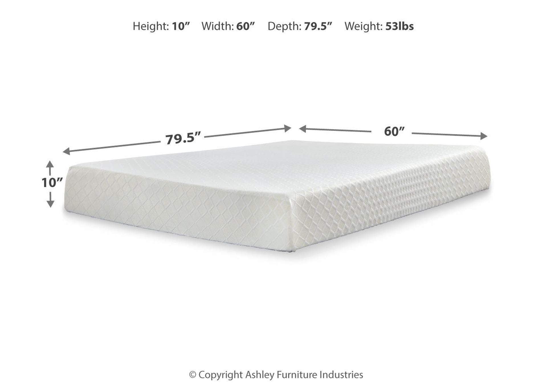 Socalle Queen Platform Bed with Chime 10 Inch Firm Memory Foam Mattress dimensions