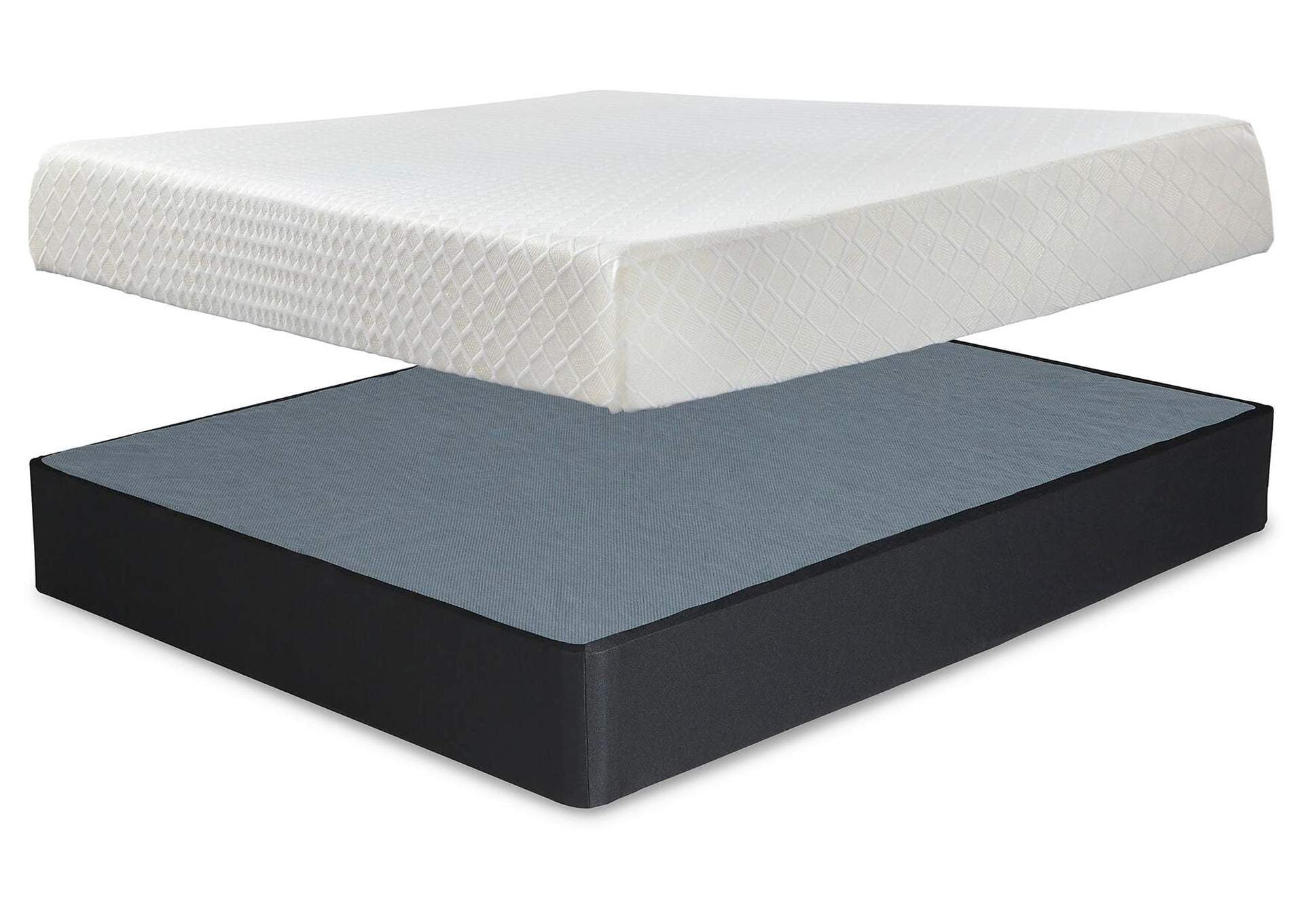 10 Inch Chime Memory Foam King Mattress and Foundation
