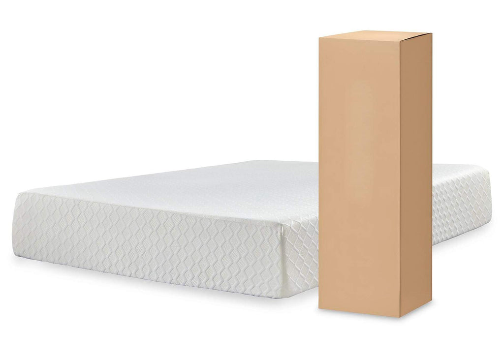 Calverson Full Platform Bed with Chime 12 Inch Plush Memory Foam Mattress