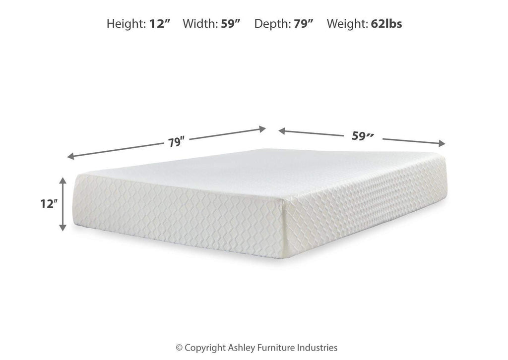 Socalle Queen Platform Bed with Chime 12 Inch Plush Memory Foam Mattress dimensions