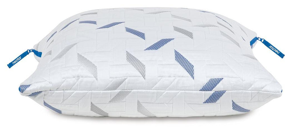 Nectar Classic Pillow in White, side view