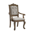 Madison Park Dining Arm Chair With Beige Fabric In Walnut (2 Per Carton)