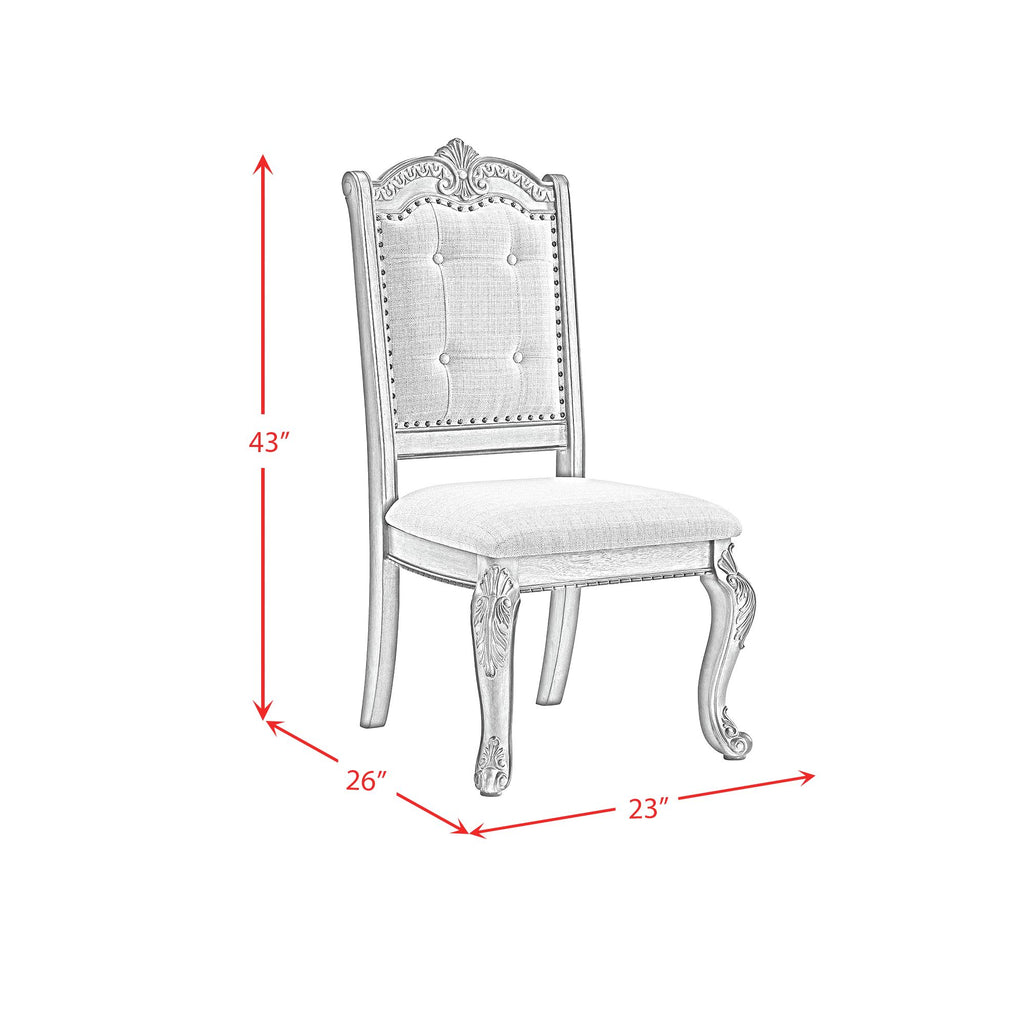 Madison Park Dining Side Chair With Beige Fabric In Walnut (2 Per Carton)