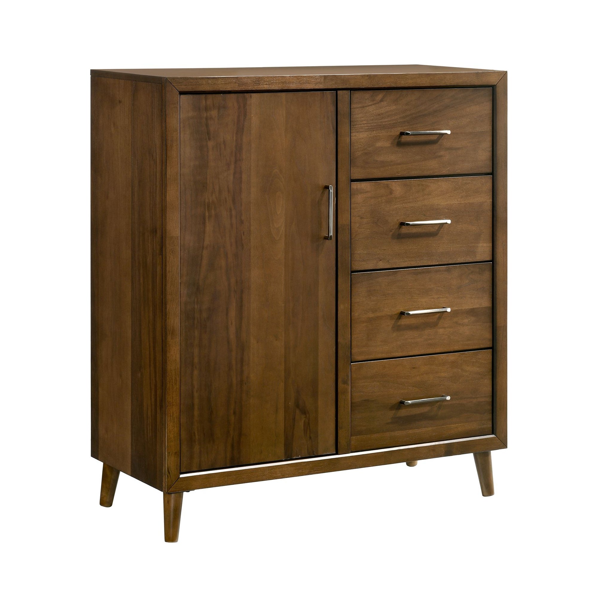 Malibu 4-Drawer Chest In Walnut