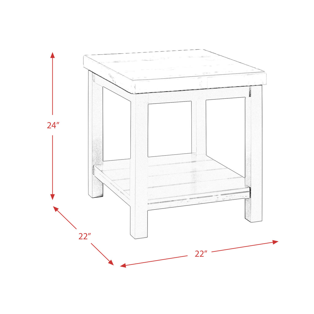 Marcello W/ White Top - End Table