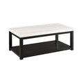 Marcello White Rectangular Coffee Table W/ Casters Ista3 Packaging