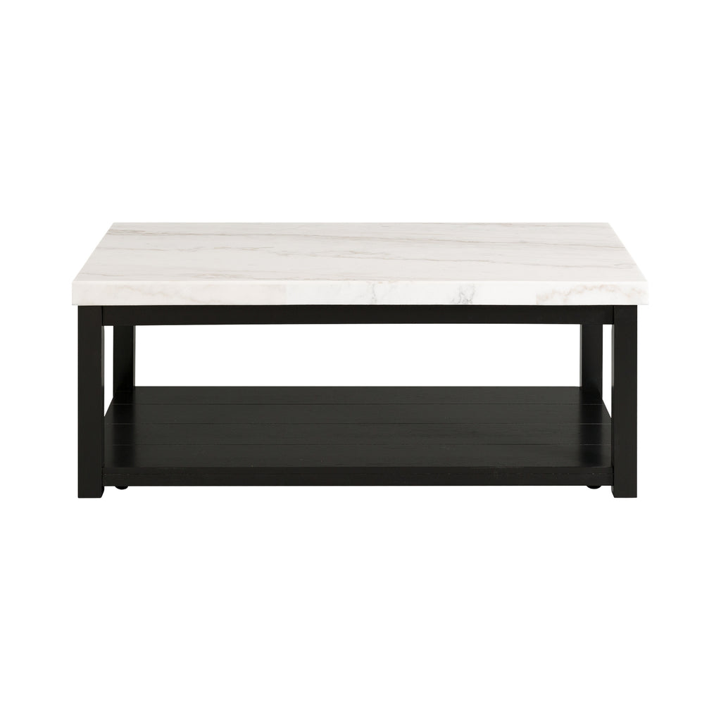 Marcello White Rectangular Coffee Table W/ Casters Ista3 Packaging