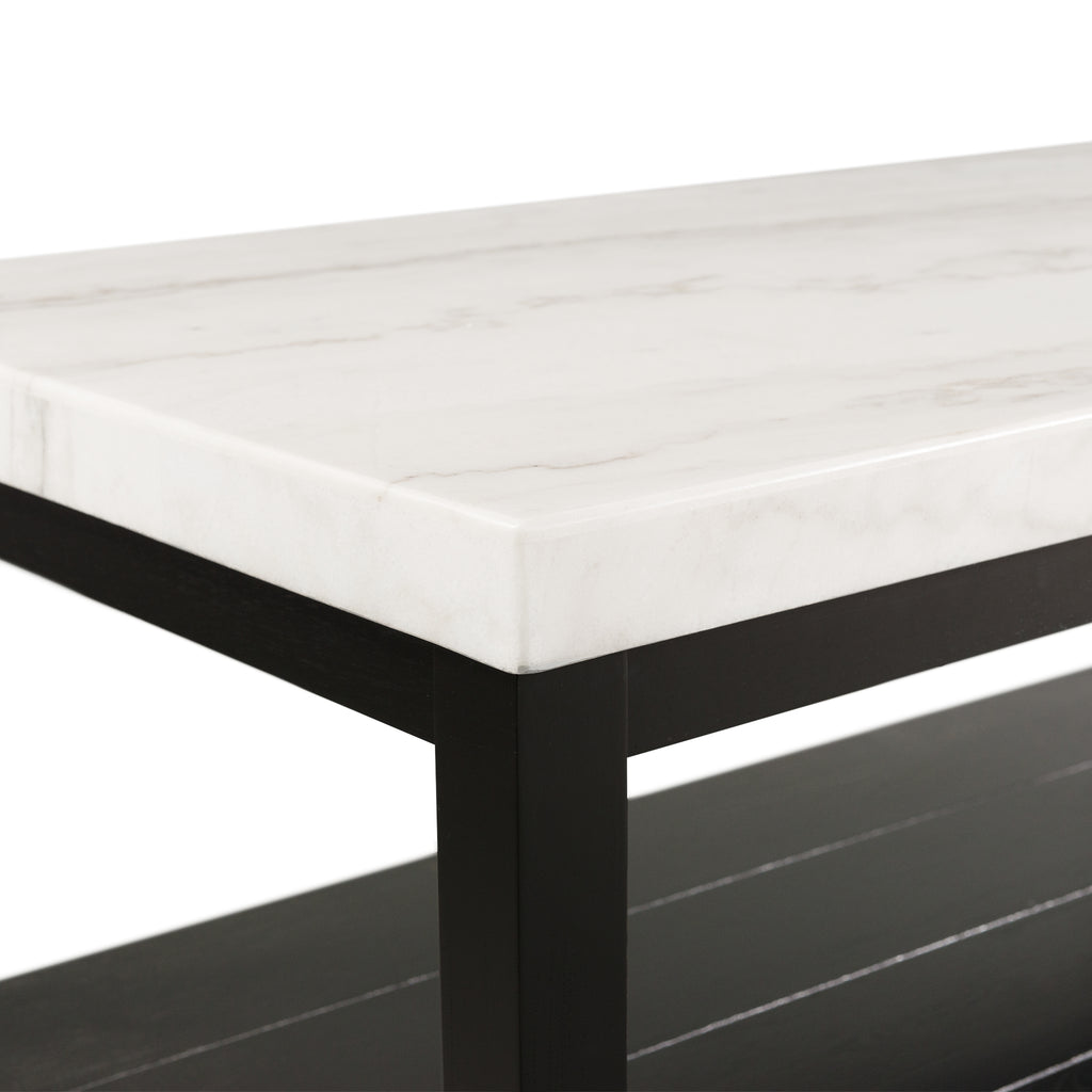 Marcello W/ White Top - Rectangular Coffee Table w/Casters