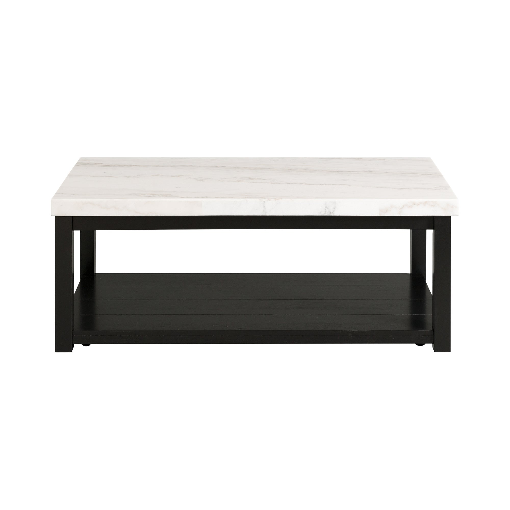 Marcello W/ White Top - Rectangular Coffee Table w/Casters