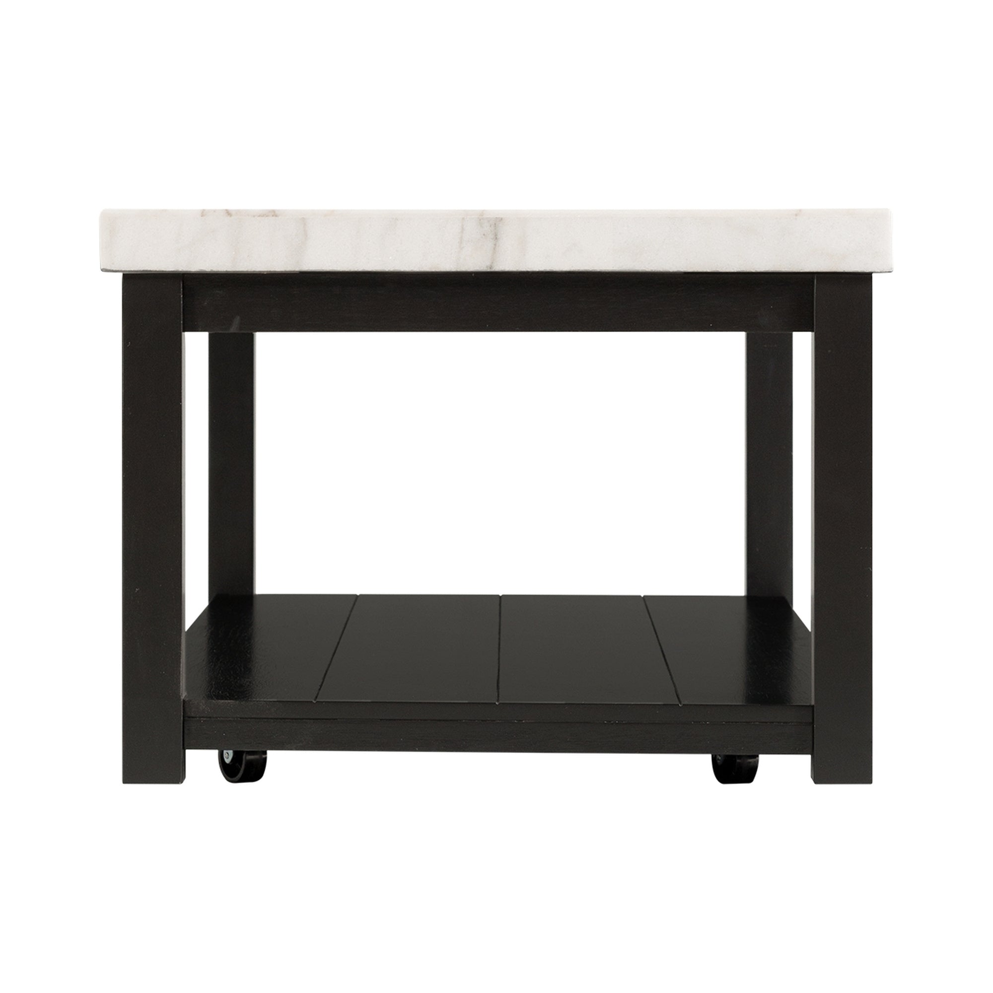 Marcello W/ White Top - Rectangular Coffee Table w/Casters