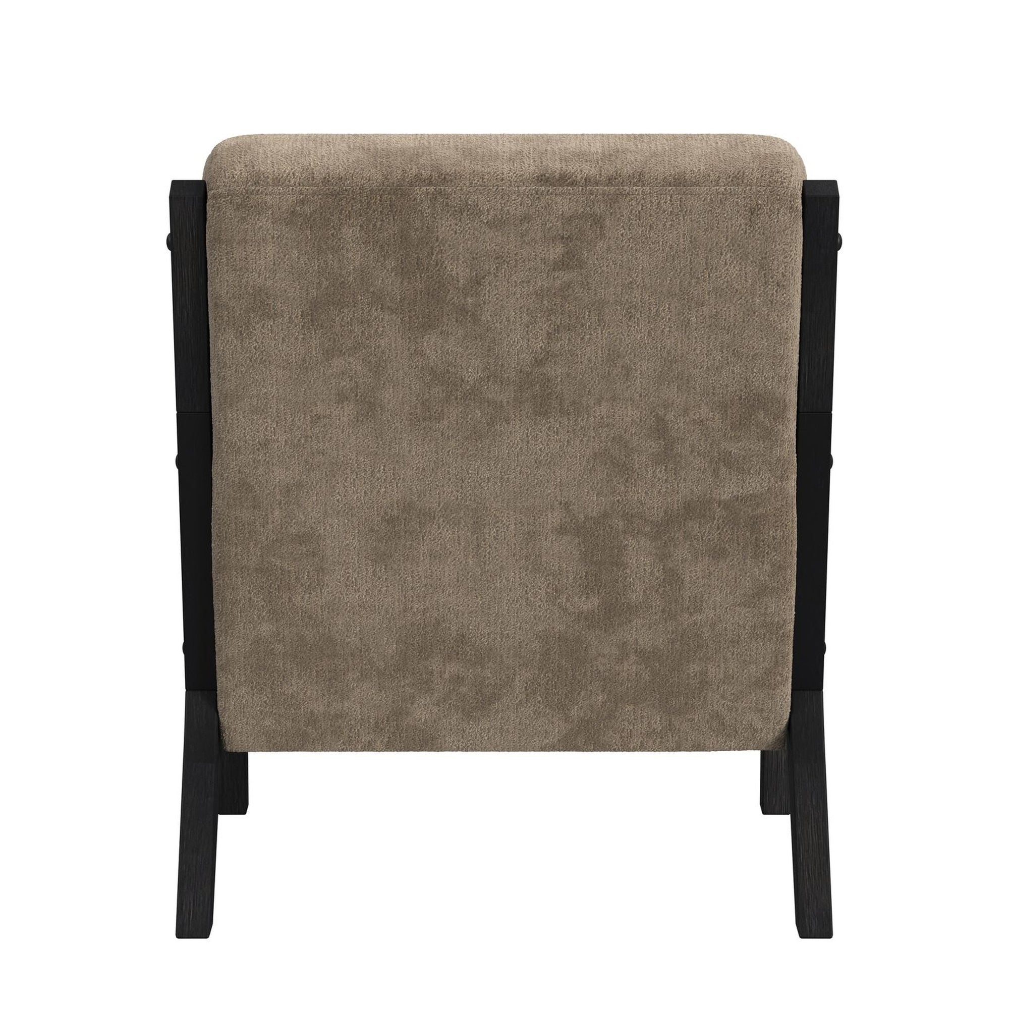 Marina Chair With Kidney Pillow In Langley Cocoa And Brushed Espresso Finish