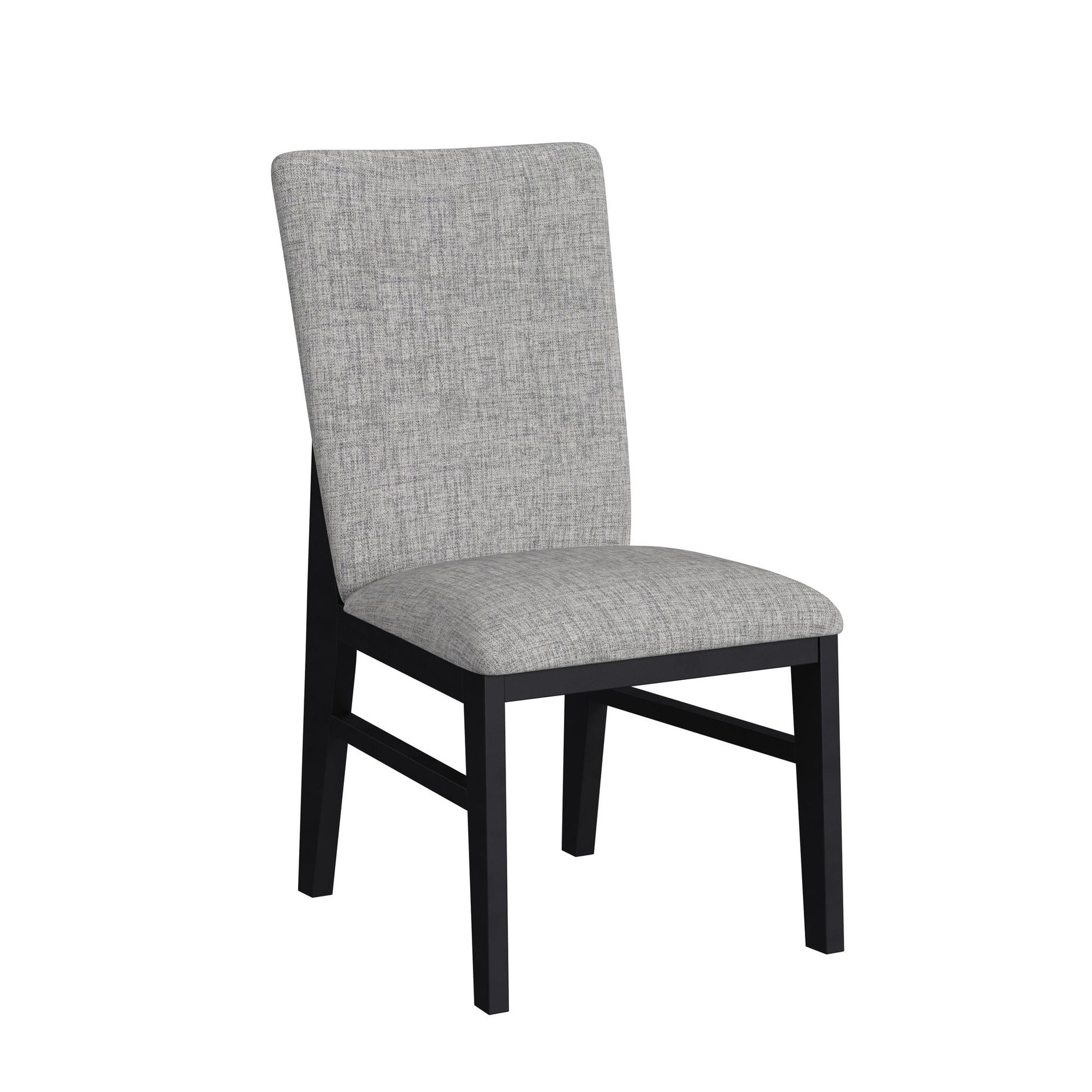 Marlene Dining Side Chair With Grey Fabric In Black (2 Per Carton)