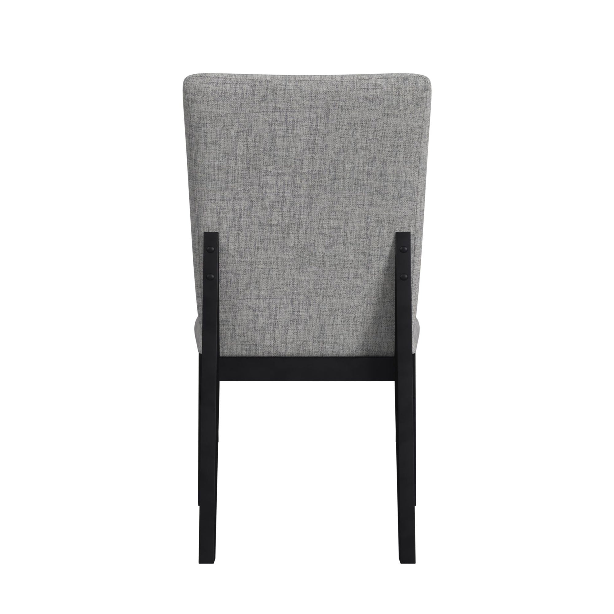 Marlene Dining Side Chair With Grey Fabric In Black (2 Per Carton)