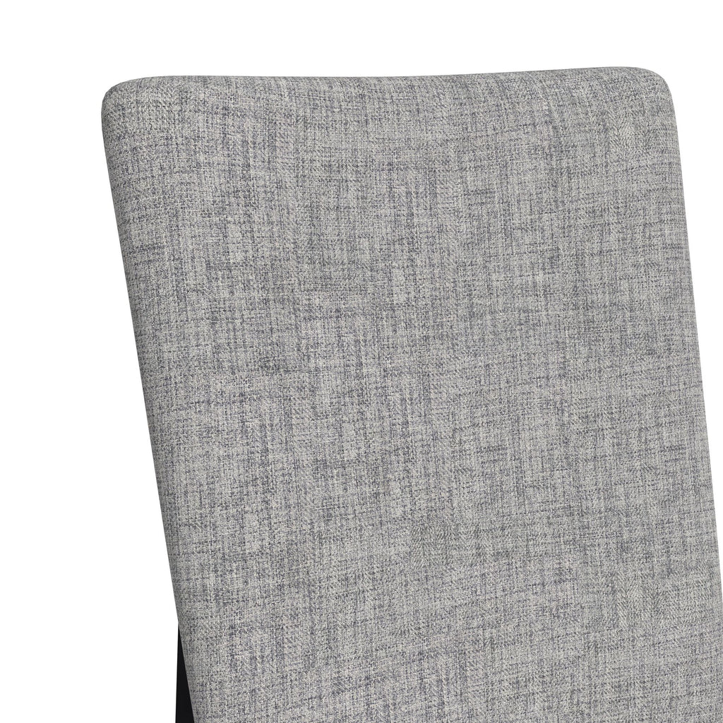Marlene Dining Side Chair With Grey Fabric In Black (2 Per Carton)