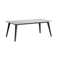 Marlene Dining Table With White Faux Marble Top In Black