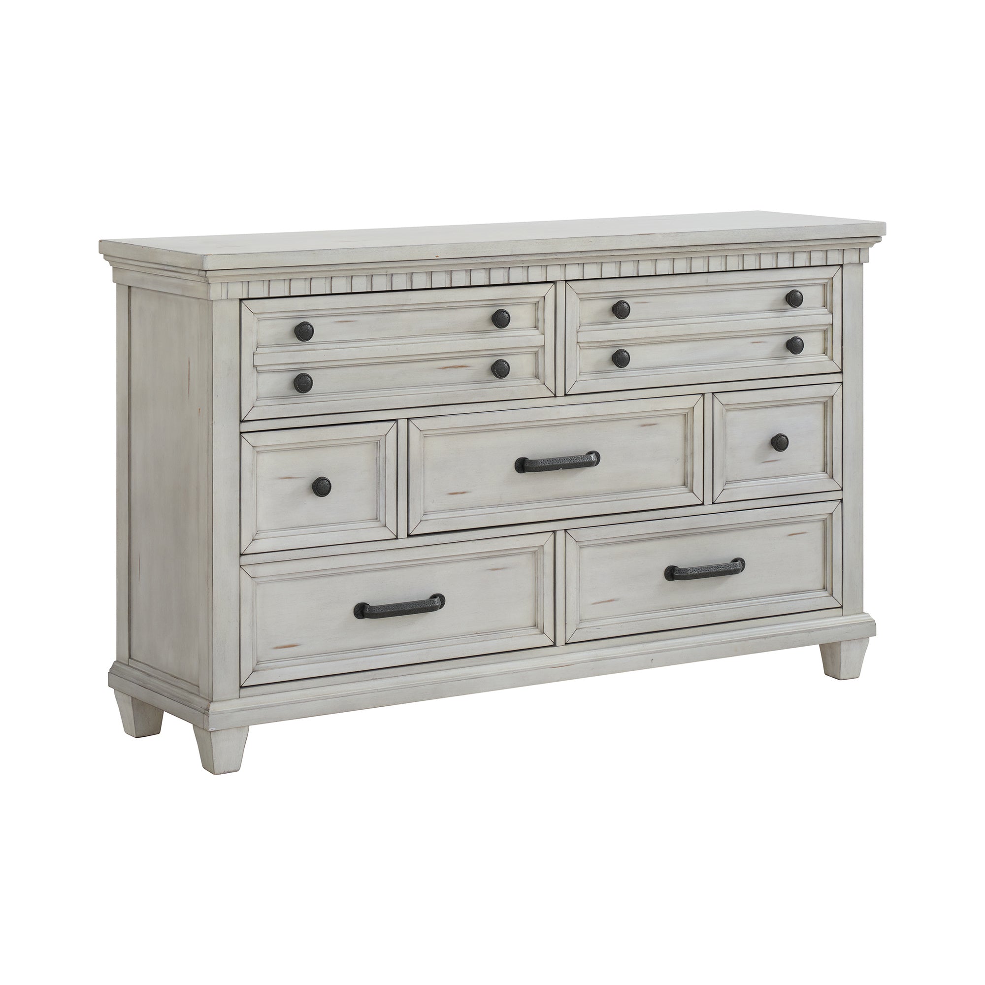 Mccoy 7-Drawer Dresser In Antique White