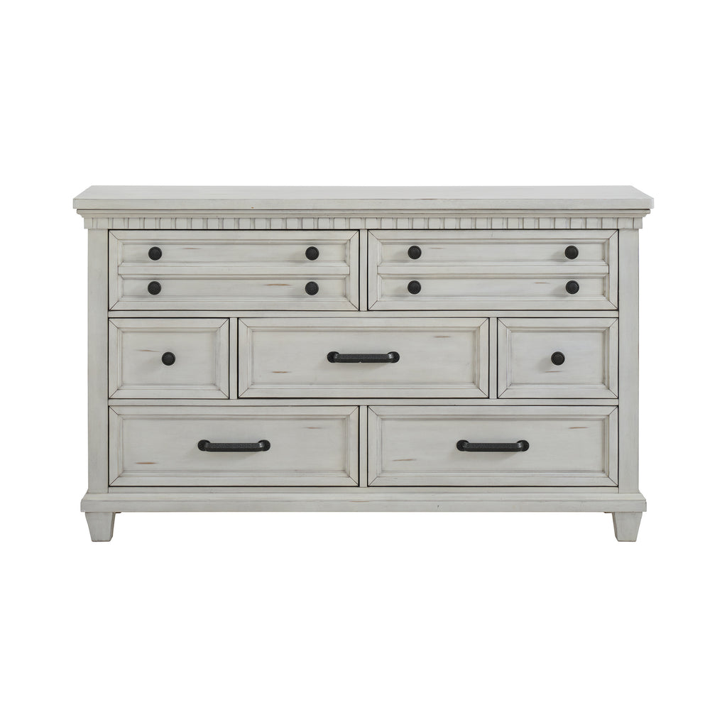 Mccoy 7-Drawer Dresser In Antique White