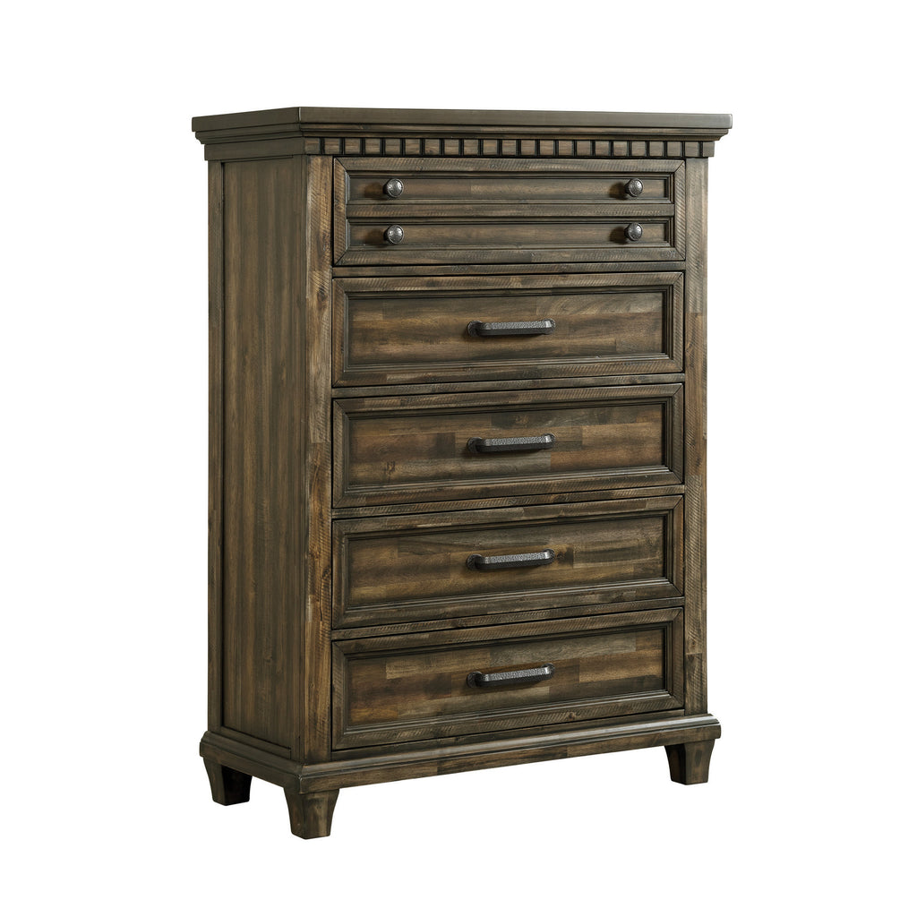 Mccoy 5-Drawer Chest In Charcoal