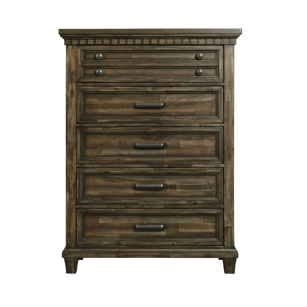 Mccoy 5-Drawer Chest In Charcoal