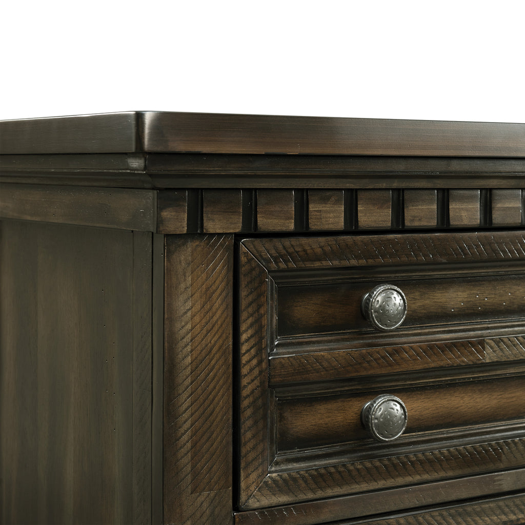 Mccoy 5-Drawer Chest In Charcoal