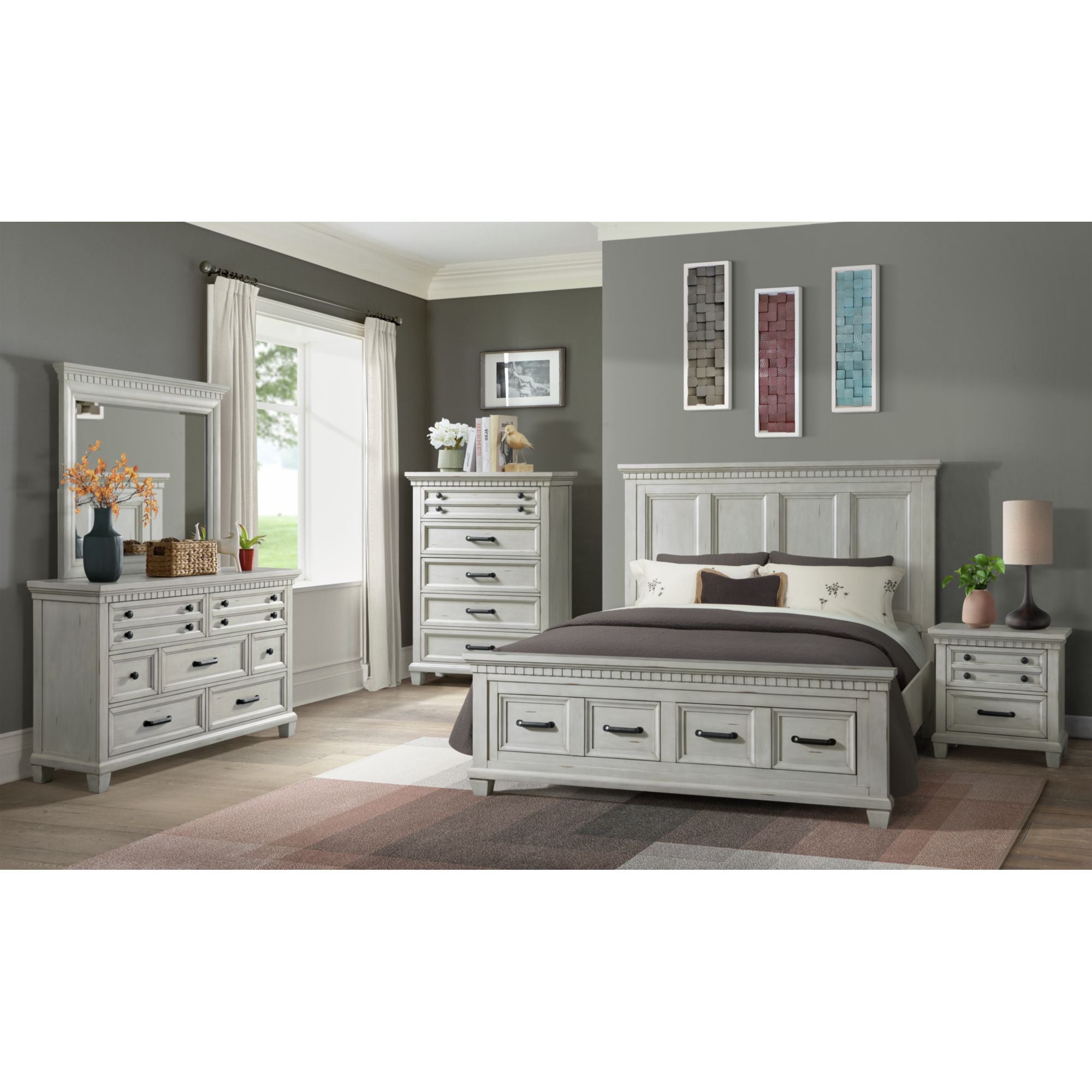 Mccoy 7-Drawer Dresser In Antique White