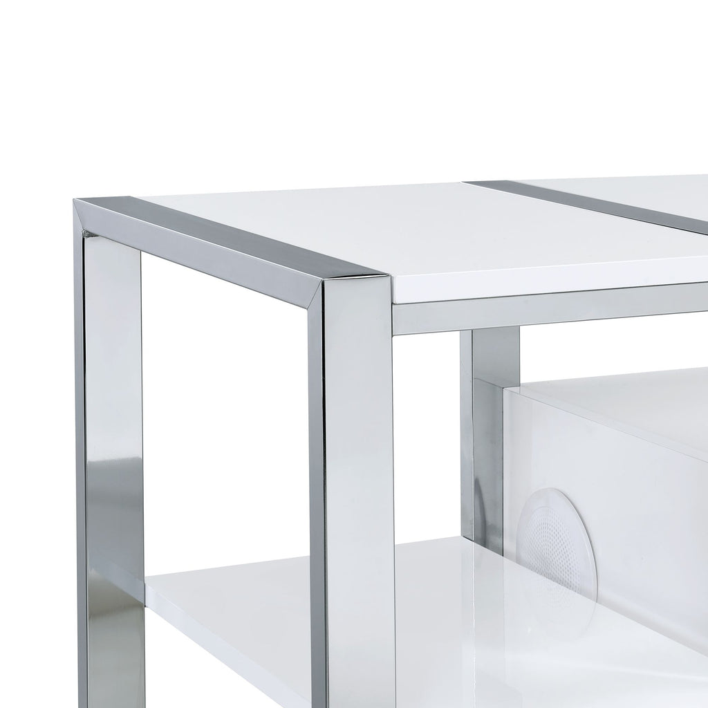 Midway 80" Tv Console With Firelight In White