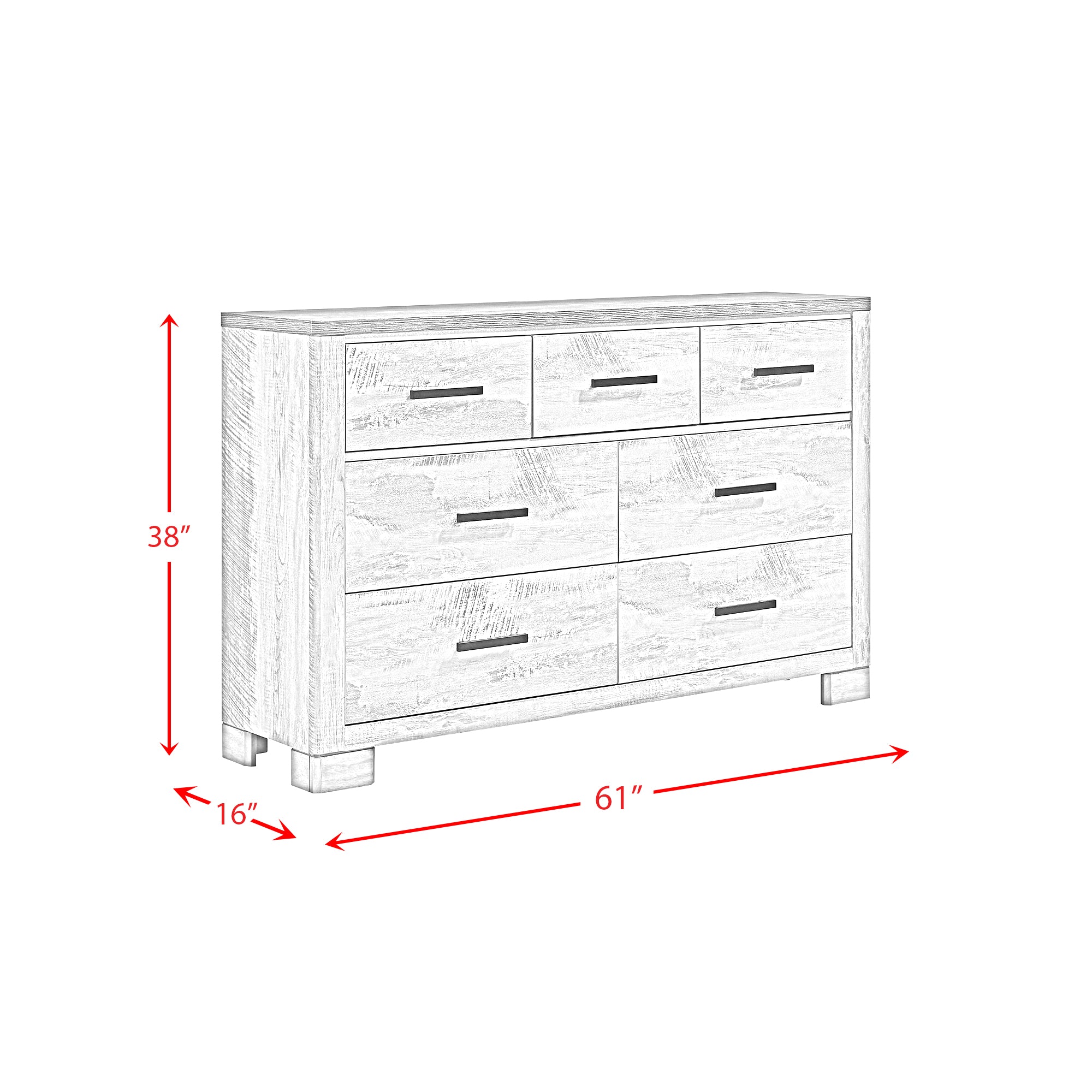 Millers Cove Dresser Two-Tone Grey (Sturdy)