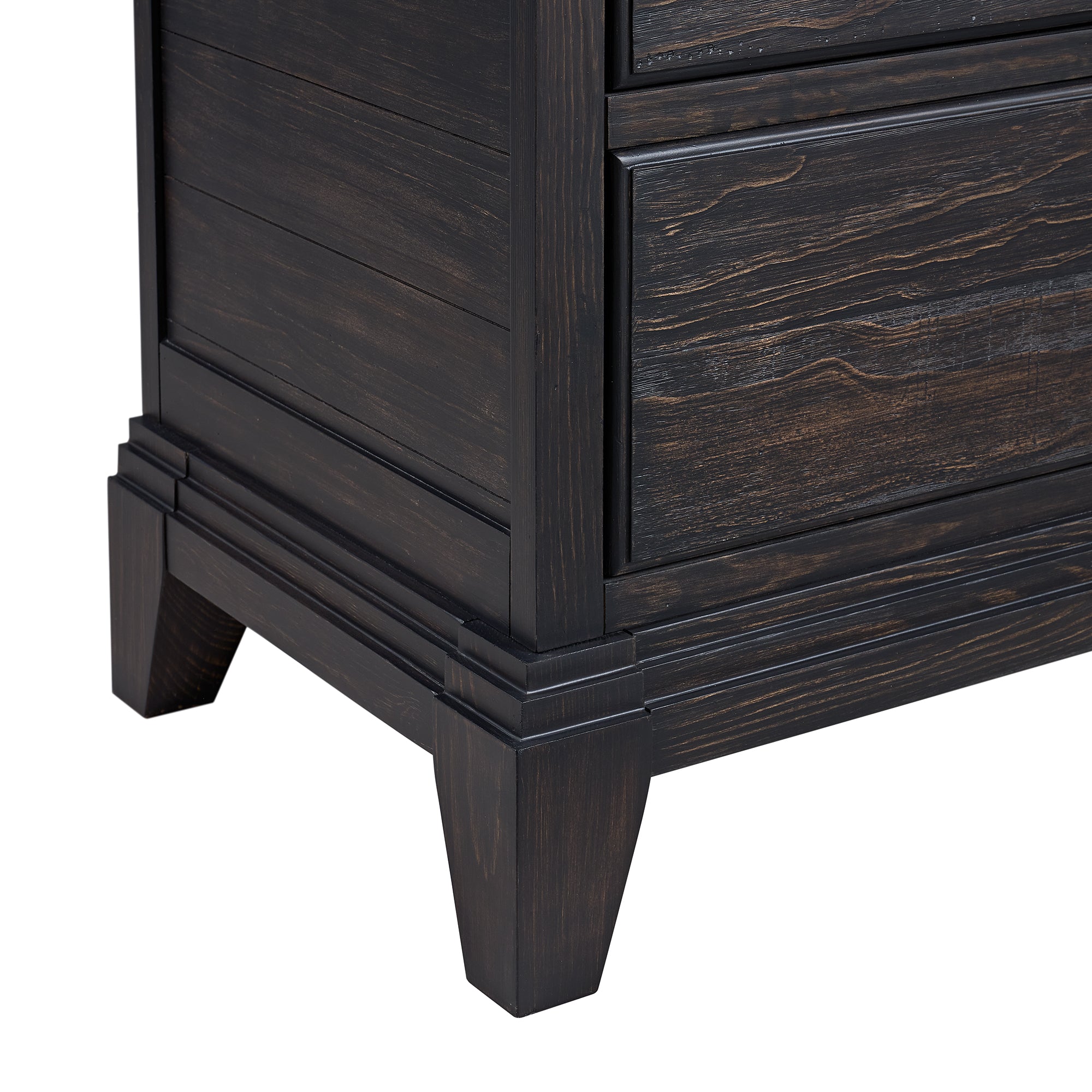 Montrose Nightstand With Charger & Sensor Light In Espresso & Brown