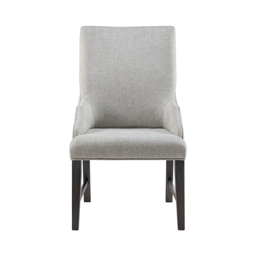 Montrose Dining Host Chair With Light Grey Fabric In Espresso (2 Per Carton)