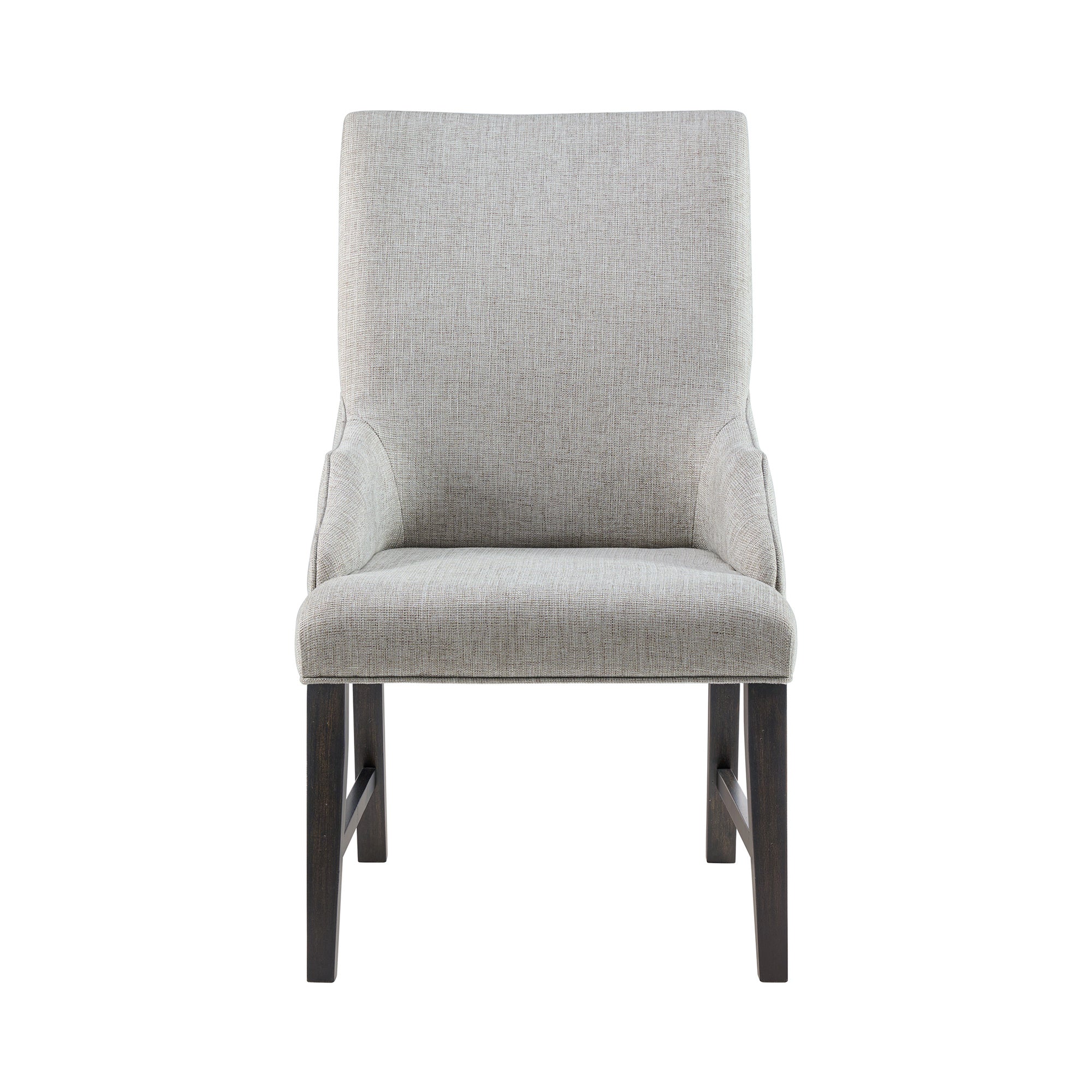 Montrose Dining Host Chair With Light Grey Fabric In Espresso (2 Per Carton)