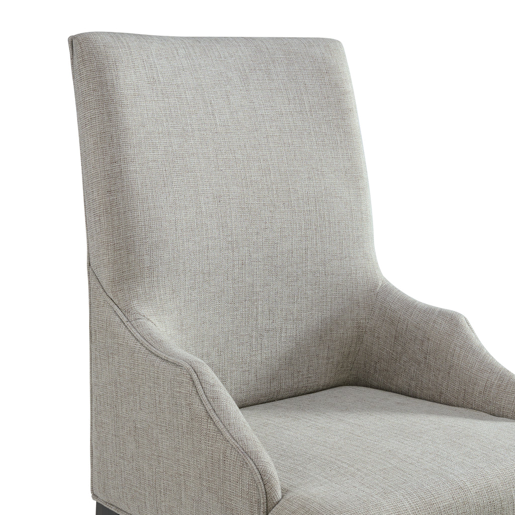 Montrose Dining Host Chair With Light Grey Fabric In Espresso (2 Per Carton)