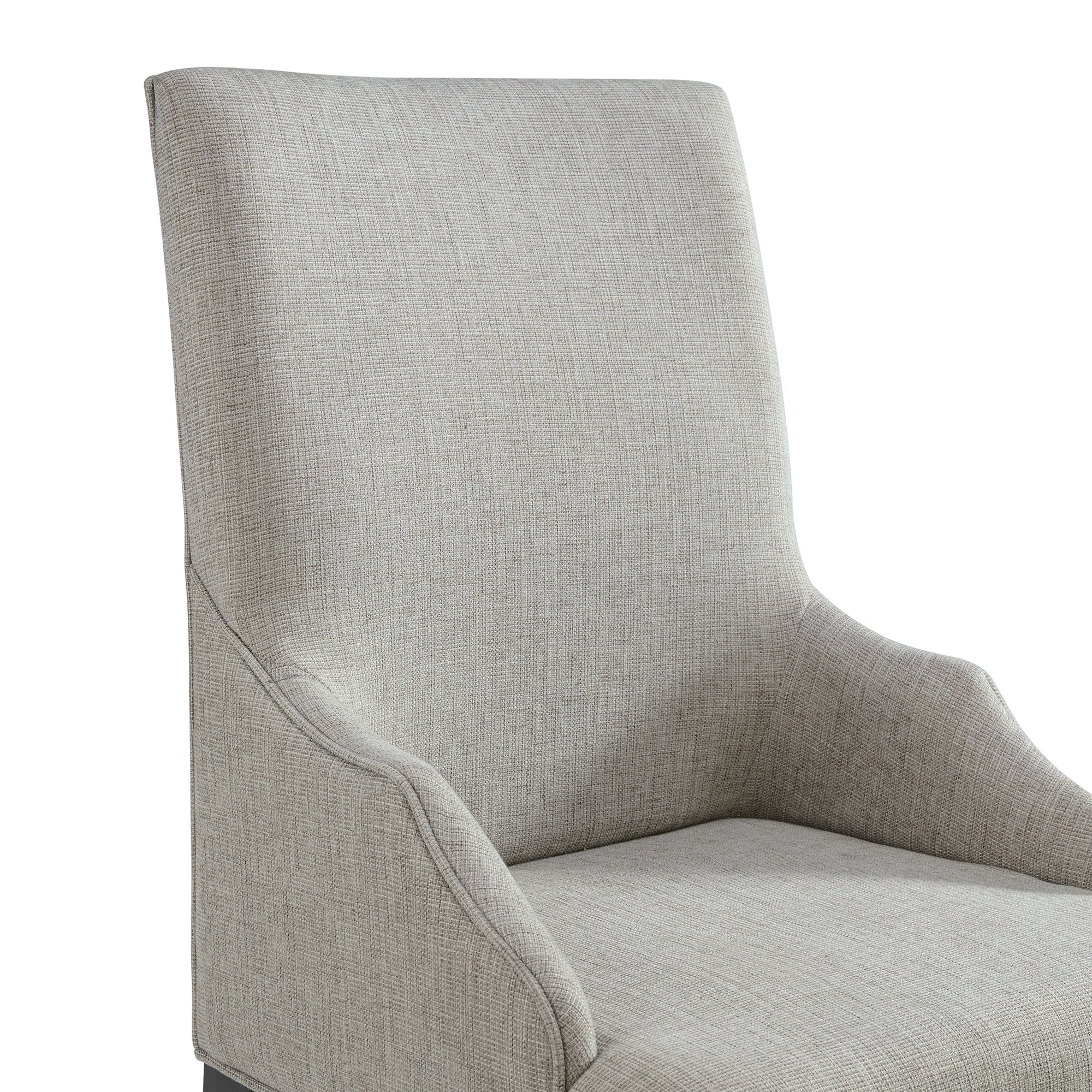 Montrose Dining Host Chair With Light Grey Fabric In Espresso (2 Per Carton)